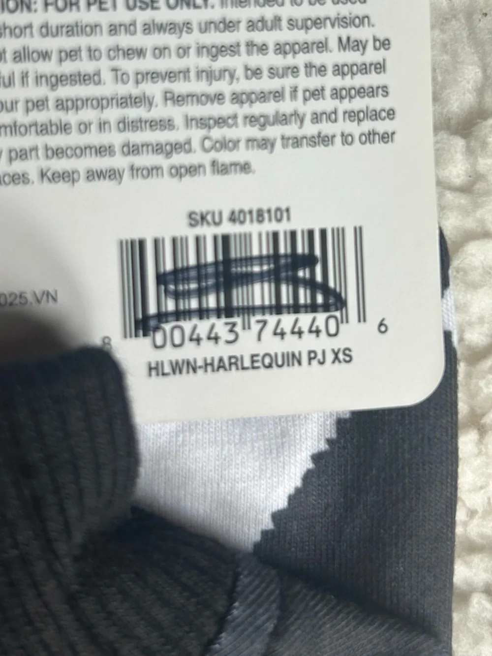 Bootique Harlequin Print Checkered Dog Pajamas XS